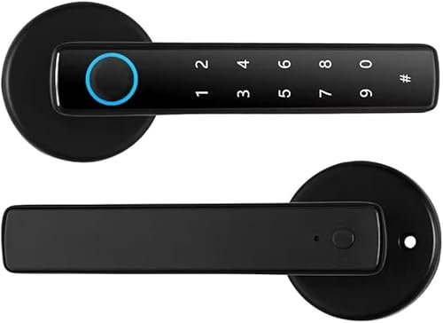 UCMDA Serratura Smart - Serratura Intelligente Elettronica con Tastiera Tattile, Impronta Digitali, APP, Smart Lock Bluetooth supporta Password Remota per Casa, Ufficio, Appartamento, Camera da Letto