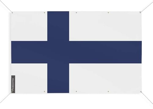 Bandiera Finlandia 10 occhielli in diverse misure (S) z 100 x 150 cm