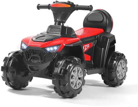 Moto électrique pour enfant de 2 à 7 ans, avec boîte de rangement, lecteur de musique et phare LED, chargement USB, longue durée de vie, rouge