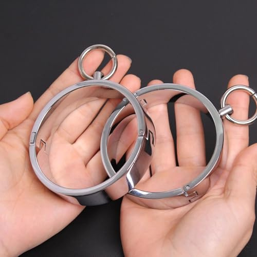 Metall Handschellen Fußbündeln mit O-Ring Bondage Set Sklaven Sexspielzeuge Für Männer Frauen (6cm)