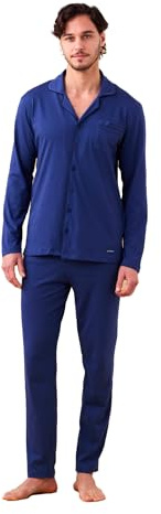 Noidinotte - Pigiama Uomo Jersey Invernale Articolo Unito