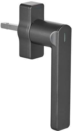 SIEGENIA smart fönsterhandtag Gen. 2 antracit – Matter-kompatibel för integration i smarta hem-nätverk med statusövervakning, centrallåsning och -upplåsning via fjärråtkomst, installationsassistent