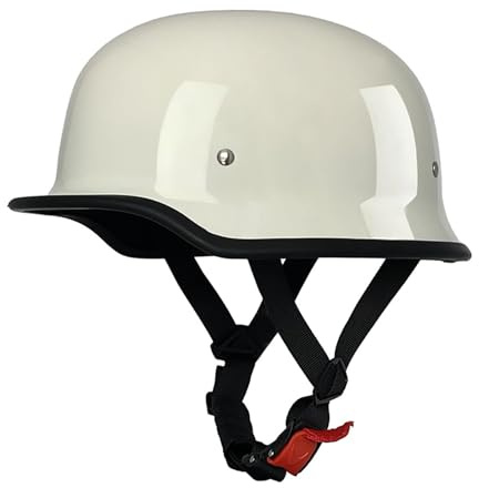 Caschi Da Moto Retrò, Caschi Jet Da Moto, Caschi Da Moto A Mezza Calotta Omologati ECE Per Uomo E Donna, Caschi Da Moto Retrò A Mezza Calotta D,XXL=61-62CM