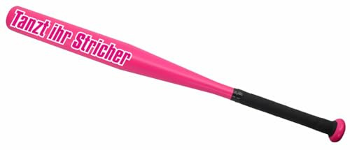 Baseballschläger Pink lustige Frauen Sprüche Tanzt Ihr Stricher 65 cm 26 Zoll deko Artikel