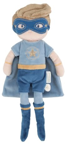 Little Dutch Weiche Stoffpuppe Kuschelpuppe - Superheld Jim - 35 cm groß - für Jungen ab 12 Monate