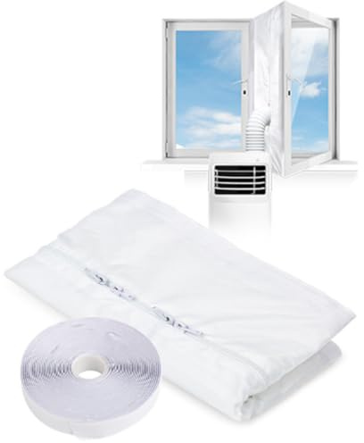 Tissu De Calfeutrage Porte Fenêtres Climatiseur Mobile200/300cm Kit Joint De Porte Fenêtre Climatisation Mobile Climatiseurs L'Arrêt D'Air Chaud Solide Facile À Installer anti échange fenêtre
