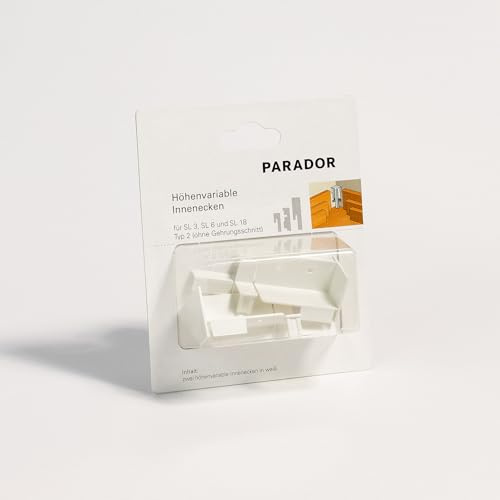 Parador Innenecken höhenvariabel - abschließende Kappen für Sockelleisten - weiß - Typ SL 3/5/6/18