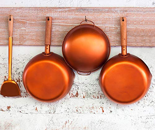 WENKO Glasrückwand Kupferpfannen - Spritzschutz, Gehärtetes Glas, 60 x 50 cm, Mehrfarbig