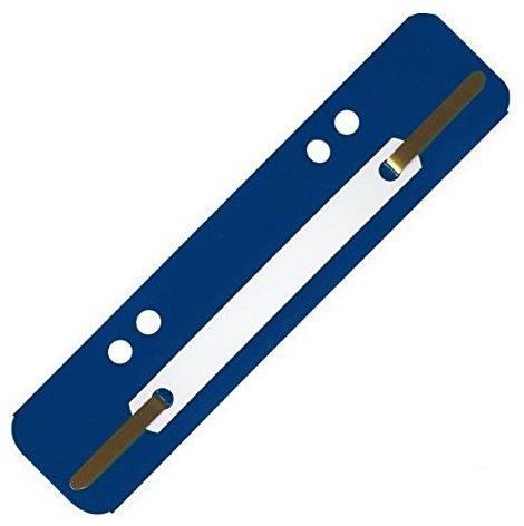 Heftstreifen aus PP-Folie mit Plastikdeckleiste, 3,4 x 15 cm (500 Stück, Blau)