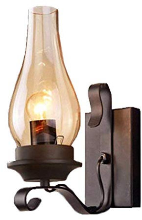 COCOL Rustikale Wandleuchte Antik Wirkende Innen Kreativwirtschaft Eisen WandlampeRustikalem Design Schwarz