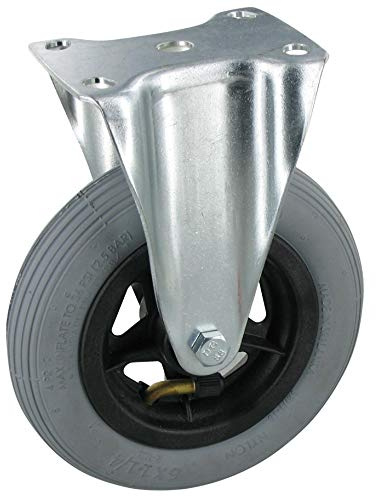 Rollentechnik Bockrolle Rad Luftreifen Ø150x30 mit Kugellager & Anschraubplatte Bauhöhe 188mm Tragfähigkeit 60 kg