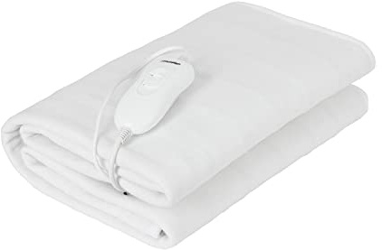 Mesko MS7419 Wärmeunterbett, 150 x 80cm, Abschaltautomatik, Überhitzungsschutz, 3 Temperatursstufen, Bettwärmer fur Einzel Bett, Waschbar, Elektrisches Matratzenheizung, Weiß, 60W