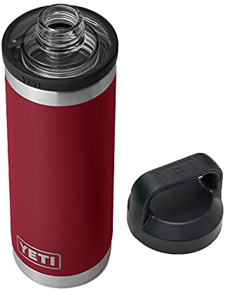 Yeti Rambler 18oz Bottle, Vacuum Insulated, Stainless Steel with Chug Cap, Harvest Red
