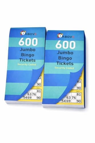 1ABOVE 2PK Bingo Tickets Stationery Multi Game Kids Adult Fun Books Pages Jumbo