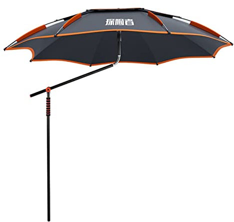 Angelschirm Mit Erdgabel, Regenfest, Sonnenschutz-vinylbeschichtung, 720° Drehbar Verstellbar, Großer Strandschirm, Windbeständige Schirmstange Aus Aluminiumlegierung, Gartenschirm Im Freien