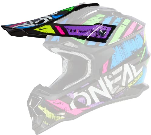 O'NEAL | Motorradhelm-Ersatzteile | Enduro Motocross | Ersatzschirm für den 2SRS Helmet GLITCH V.23 | Spare Visor 2SRS Helmet GLITCH V.23 | Schwarz Weiß | One Size