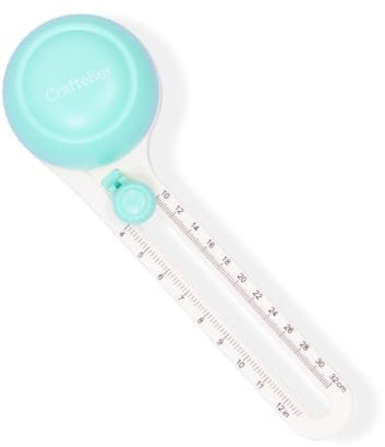 Craftelier - Circular Cutter for Scrapbooking and Crafts Projects | Includes 3 Blades and Attachment Head | Circles Between 10.5 cm (4) and 30.5 cm (12) - Turquoise and White