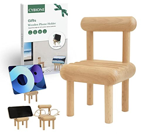 Cadeaux pour hommes - Gadgets de support de téléphone en bois pour homme - Cadeaux d'anniversaire personnalisés pour le support de votre tablette - Accessoires de bureau cadeaux pour boyfriend