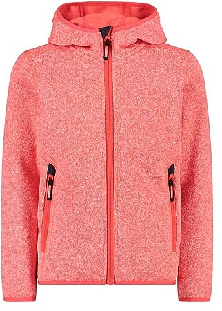 CMP Kid G Unisex Fast Huvjacka - Barn och Pojkar, Röd Fluo-Antracit, 176