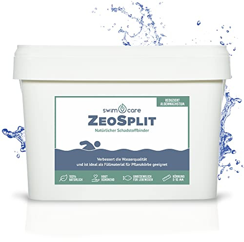 swimcare ZeoSplit 25 kg Filtermedium & Füllmaterial für Pflanzkörbe | Natürliches Filtermedium & Füllmaterial für Pflanzkörbe – optimale Wasserqualität in Schwimmteich & Naturpool