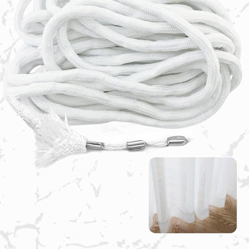 winbest Cinturón de Plomo para Cortinas, 30g * 10m Cuerda de Plomo Pesada Cadena de Cortina Pliegues Oxida para Cortinas, Telas, Mosquitera Mantel de Cortina de Ducha