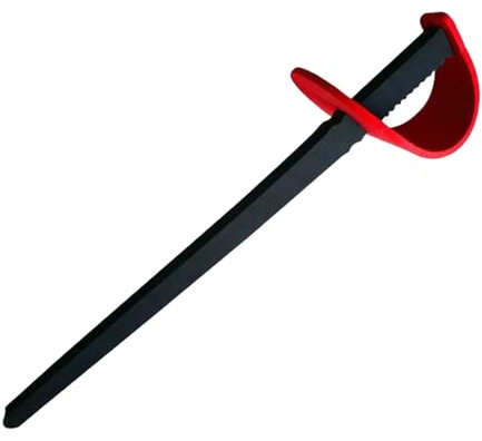 JISADER Fecht-Schaumstoff-Trainingshilfe für Anfänger, Praxis für Erwachsene, Duell-Rapier, Rot
