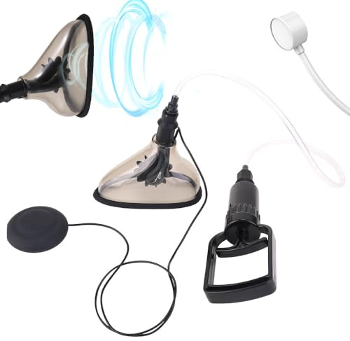 ScreaAss Elektrischer Klitorissauger Vibrator Klitoris Vagina Pumpe Muschipumpe Mit 10 Rotations Vibrationsmodi Manuelle Vakuumpumpen Brustpumpe Klitoris Stimulator Sexspielzeug Für Frauen,Schwarz,Set