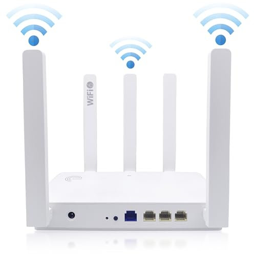 Elfcam® - Sistema Mesh Router WiFi 6 (AX3000), Ethernet Port WAN 2,5Gb RJ45, Dual Band WiFi 6 Mesh Router, fino a 3000 Mbps, ideale per allungare il tuo Freebox Ultra e Orange Livebox 6