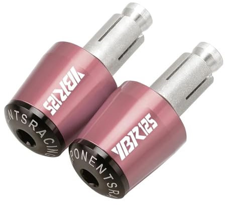 BCOTNHZT Motorrad Lenkerenden Lenker Balanced Plug Slider Für Yamaha YBR125 2005-2014 2006 2007 2008 2009 2010 2011 Griff Bar Kappe Endstopfen(Pink)