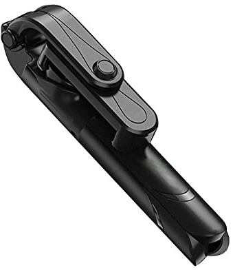 SCRUBY Il bastone per selfie per smartphone è adatto per iPhone, pieghevole, monopiede portatile, con telecomando, mini treppiede espandibile (nero)