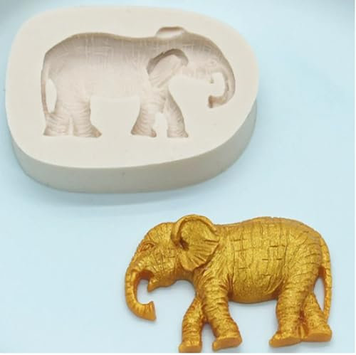 Epoxidharz-Formen, 6 x 4,8 cm, Silikon-Kuchenform, niedlicher Elefant, Harz, Küchen-Backwerkzeug für Kuchen, Schokolade, Dessert, Spitze, Dekoration, Fondantformen