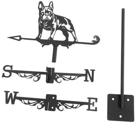 Yardwe girouette pour Chien girouettes pour toits girouette décorative girouette en métal girouettes pour l'extérieur girouette de décoration de Jardin girouette pour Toit Le Fer Black