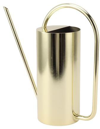 KIMISS Annaffiatoio per Interni, Piante con Beccuccio Lungo 1500 Ml Annaffiatoio per Piante in Acciaio Inossidabile di Grande capacità Bollitore per Interni Alto in Oro Pentola in