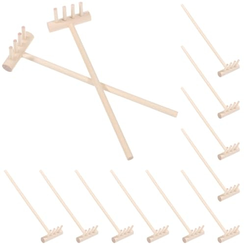 Cabilock Mini Zen Jardin Outils De Calcul 12pcs Table Pierre Outil De Sable Râteau De Lissage De Sable Accessoires De Jardin Zen