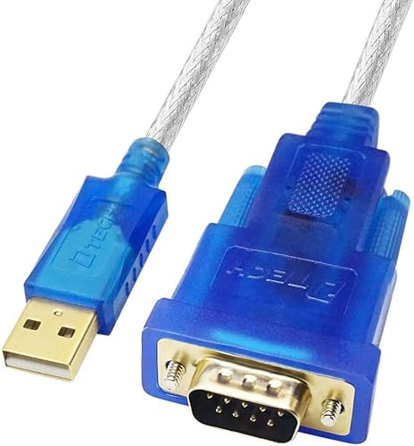 DTECH USB to RS232 Serial Adapter Cable,FTDI FT232RL Chipset,0.5M (1.5ft) | DB9 RS232 Male Port Supports Windows 11 10 8 7 and Mac Linux