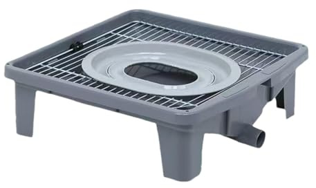 Folpus Toilettes pour Chien Support de Tapis Hygiénique Plateau d'apprentissage et Urinoir pour Animaux Domestiques Robuste et Réutilisable pour Un Usage à, Blanc
