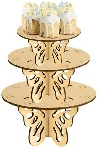 Alzata per Torte - Alzata per Torte a 3 Livelli | Alzata per Dessert a 3 Livelli | Espositore per Cupcake | Espositore per Cupcake a più Livelli | Alzata AKE a 3 Livelli
