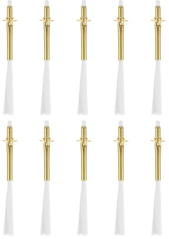 BEBEMOKO 10 Mèches pour Lampe à Huile en Alliage Mèches Stables pour Lampe à Pétrole Tube Large Lot de 10 Pièces et Brûleur Domestique Usage Intérieur et Extérieur