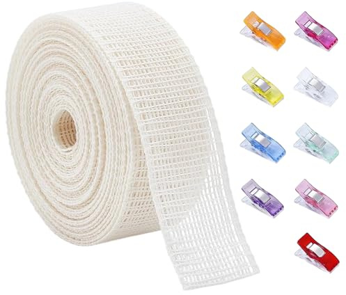 Tarqite Fishbone Hem Tape, Polyester Fish Boning Sewing Accessories（35mm | Reusable Boning Strip, Wide Fishbone Boning Lining, for DIY Handmade Craft Clothing Dress Edge Hem