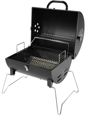 TAINO CHAROX Holzkohlegrill Tragbar Kompakter Tischgrill Camping Balkon Mit Kohlewanne