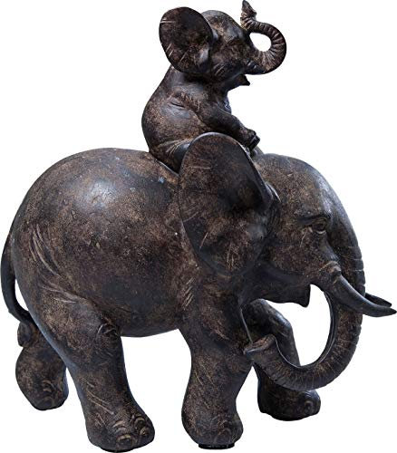 Kare Design Deko Figur Dumbo Uno, Schwarz, Deko Figur, Deko Objekt, Elefant, 19x18x9 cm (H/B/T)