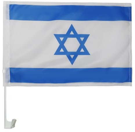 AZ FLAG Autofahne Israel 45x30 cm Israelische Mesh-Polyester Saugnapf