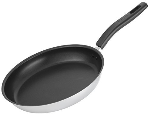 Fiskars Padella per fornello Elettrico, Ø 28 cm, Acciaio Inox, Functional Form, Nero/Argento, 1015337