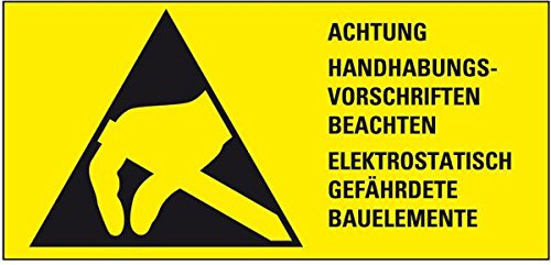 LEMAX® Warnschild Achtung Handhabungsvorschriften...,RoHS-konform,Folie,74x37mm,10/BOG