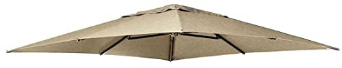 Sun Garden 375497 Ersatzbezug zum Easy, 100 prozent Polypropylen, Stoff B054, Durchmesser 375 cm, braun/taupe