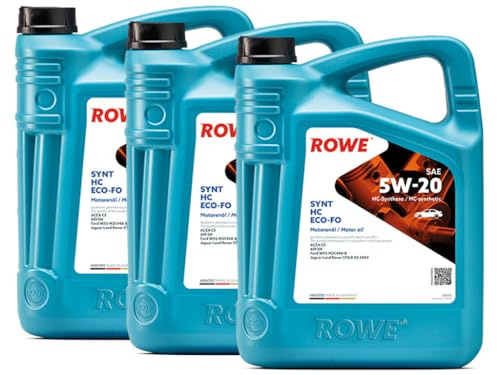 15 (3x5L) Liter ROWE HIGHTEC SYNT HC ECO-FO SAE 5W-20 Motoröl Made in Germany