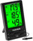 TRAFIKA Digitalthermometer: Raumklima-Thermometer mit Hygrometer / 2,5m-Sonde/Großer grüner LED Bildschirm/Temperatur Feuchtigkeitsmessgerät Growzelten/GrowBox