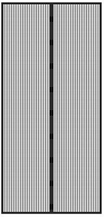 ECD Germany Fliegengitter Tür 100 x 210 cm, Schwarz, Klebmontage ohne Bohren, Magnetvorhang für Balkontür Kellertür Terassentür, Insektenschutz Magnet Vorhang Fliegennetz Moskitonetz Fliegenvorhang
