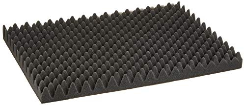 Noppenschaumstoff, Akustik Schaumstoff, Akustikschaumstoff, Dämmung für Tonstudio, Youtube room, In Deutschland hergestellt (500 mm x 350 mm x 50 mm) (groß, 1x Selbstklebend Noppenschaum)