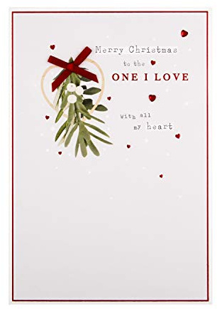Hallmark Biglietto di Natale per “The One I Love”, con Vischio e cuori
